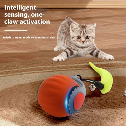 Automatic rolling cat ball with intelligent sensing, designed for indoor cats to encourage play and activity.