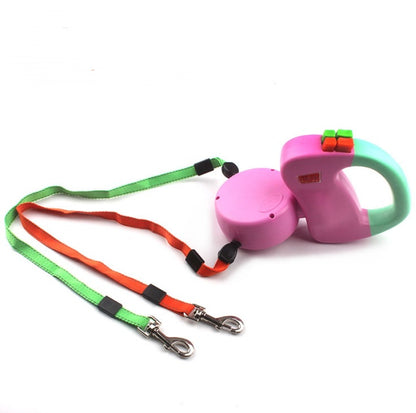 Retractable Dual Pet Leash for Two Dogs