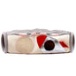 Foldable cat tunnel bed in soft fabric with scratch surface and viewing holes for pets.