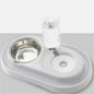 Automatic dog water bowl featuring a stainless steel bowl and a water dispenser for continuous hydration.