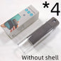 Portable mobile phone screen cleaner set in use, featuring microfiber wipe and cleaning fluid in a compact design.