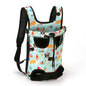 Dog carrier sling featuring colorful corgi patterns, ideal for pet travel and convenience.