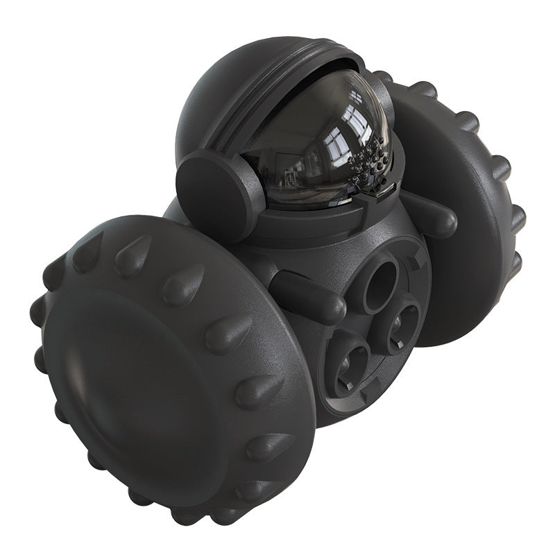 Interactive slow feeder dog toy designed for fun feeding, featuring an intelligent robot tumbler and balance system.
