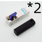 Portable mobile phone screen cleaner set in use, featuring microfiber wipe and cleaning fluid in a compact design.