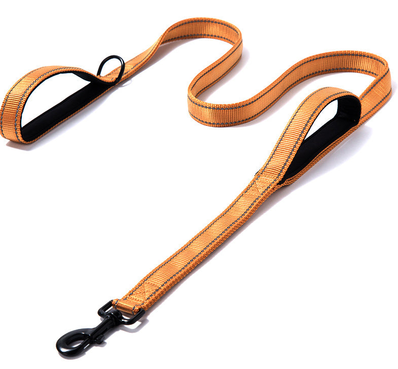 6730a62665c4492fb0e241f569a5ce0cPet Double Handle Leash for Better Dog Control
