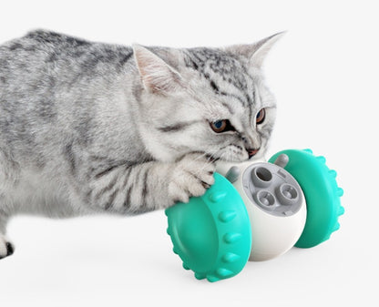 f41e2df8fe20d3f0d2d161968a46dda8Interactive slow feeder dog toy designed for fun feeding, featuring an intelligent robot tumbler and balance system.