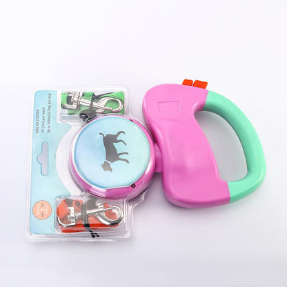 Retractable Dual Pet Leash for Two Dogs