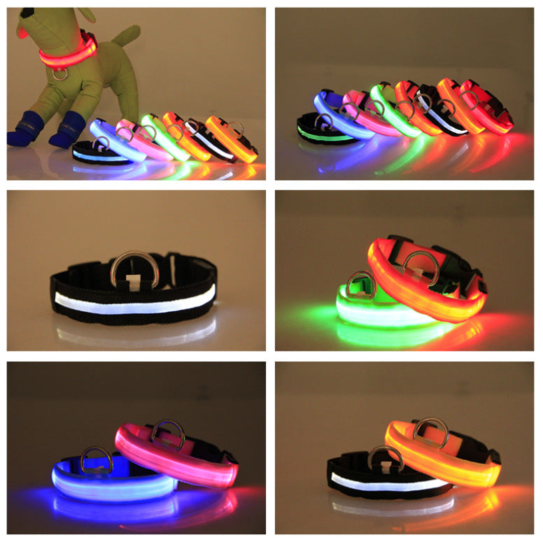 967afcdf7f036f8aaf42919f1665b502LED Luminous Pet Dog Collar for Night Walking