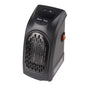 PTC ceramic space heater control panel and heater unit with adjustable settings for temperature and wind speed.