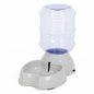 Automatic dog water bowl with a transparent refill container and gray base, perfect for hydration.