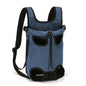 Pet chest bag in blue denim, suitable as a dog carrier sling for easy pet transportation.