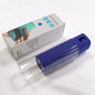 Portable mobile phone screen cleaner set in use, featuring microfiber wipe and cleaning fluid in a compact design.