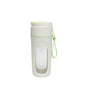 Portable USB Blender Cup for Smoothies & Juices with stylish design and pomegranate background.