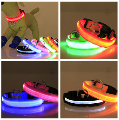 58bd6a91efa9a0204b5f8dc49aecf227LED Luminous Pet Dog Collar for Night Walking