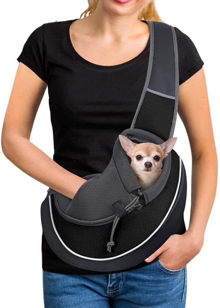 pet crossbody carrier bag for transporting small dogs and cats comfortably and stylishly, ideal for women.