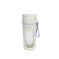 Portable USB Blender Cup for Smoothies & Juices with stylish design and pomegranate background.
