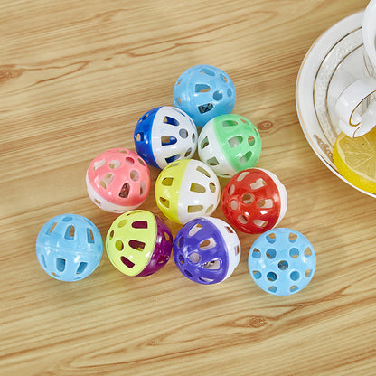 Colorful interactive bell cat toy balls designed for engaging play sessions with cats.