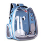 Bubble Pet Backpack Carrier for Cats & Small Dogs in light blue with transparent bubble window and breathable design.