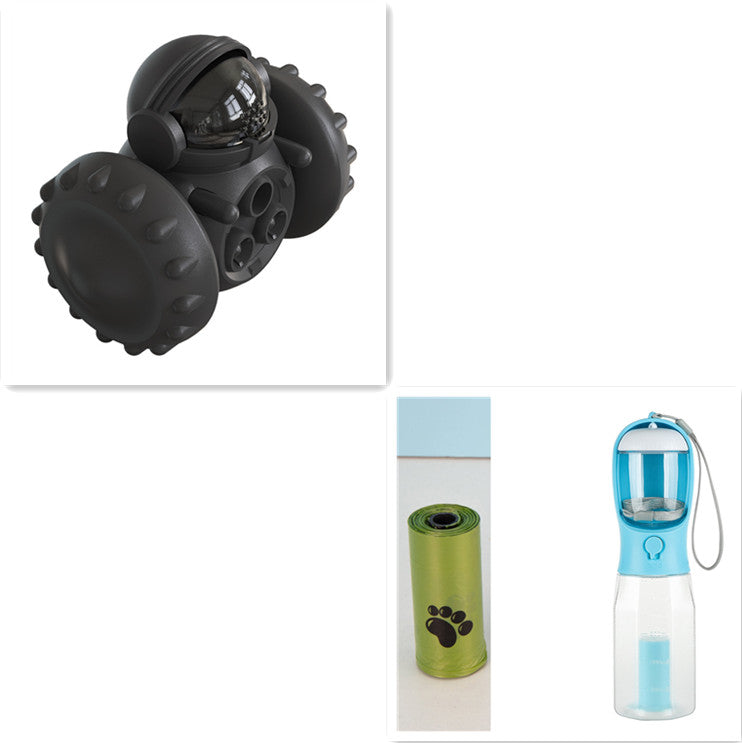 Interactive slow feeder dog toy designed for fun feeding, featuring an intelligent robot tumbler and balance system.