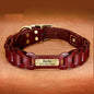 Braided Leather Dog Collar for Medium & Large Dogs