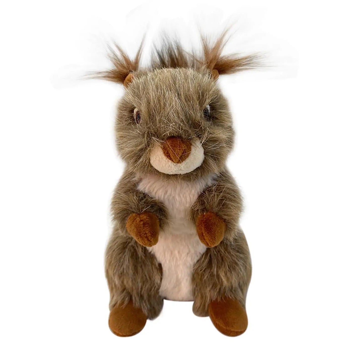 Squirrel squeaky dog toy for dogs, plush toy with a realistic squirrel design, perfect for engaging play.