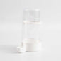 Automatic bird water dispenser made of PP and PS, clear and white, designed for pet birds.