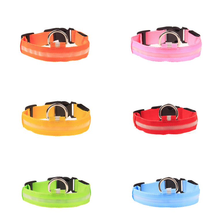 70e41f3afd57f38776b7aa91ae18b35bLED Luminous Pet Dog Collar for Night Walking