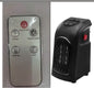 PTC ceramic space heater control panel and heater unit with adjustable settings for temperature and wind speed.