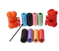 Pet Trash Bag Dog Poop Bags For Waste Refuse Cleanup in various colors including blue, pink, black, and lavender.