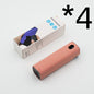 Portable mobile phone screen cleaner set in use, featuring microfiber wipe and cleaning fluid in a compact design.
