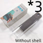 Portable mobile phone screen cleaner set in use, featuring microfiber wipe and cleaning fluid in a compact design.