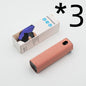 Portable mobile phone screen cleaner set in use, featuring microfiber wipe and cleaning fluid in a compact design.