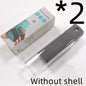 Portable mobile phone screen cleaner set in use, featuring microfiber wipe and cleaning fluid in a compact design.