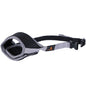 Adjustable dog muzzle designed for large Labrador dogs, featuring breathable mesh material for comfort.