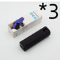 Portable mobile phone screen cleaner set in use, featuring microfiber wipe and cleaning fluid in a compact design.