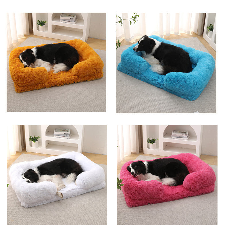 Plush Round Pet Bed for Dogs & Cats | Love My One Pet